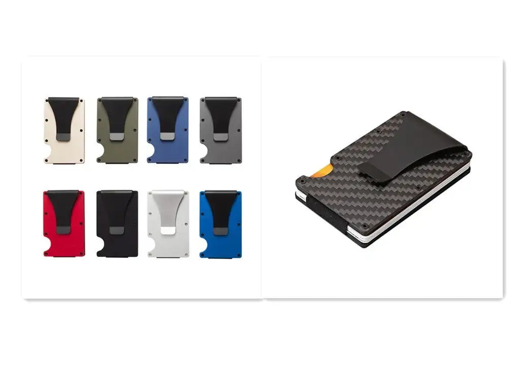 Durable Carbon Fiber Wallet for Men and Women, Aluminum Alloy Card Holder & Money Clip - SJB-DIAMOND ELITES