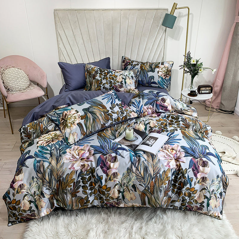 American Pastoral 60 Cotton Long-staple Cotton Four Seasons Full Cotton Duvet Cover Sheet Bed Sheet Bedding Four-piece Set Pi-Mart