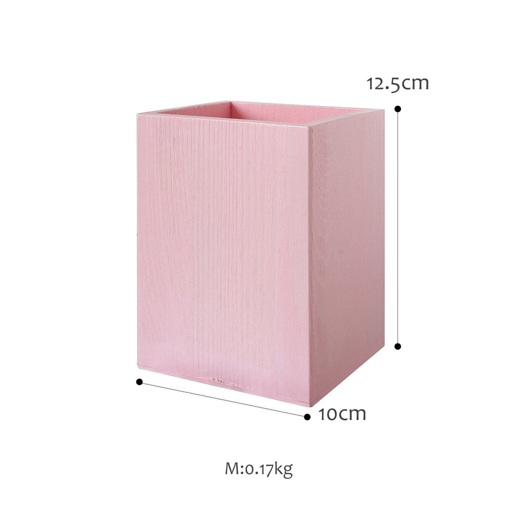 SWEETGO Straw Holder Cake Table Decoration Makeup Brush Storage Flowers Vase Background Scenery Props Lollipop Wood Pot