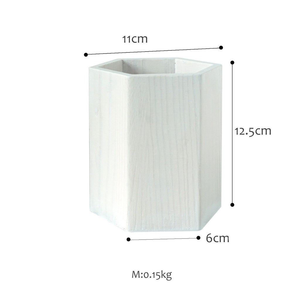 SWEETGO Straw Holder Cake Table Decoration Makeup Brush Storage Flowers Vase Background Scenery Props Lollipop Wood Pot