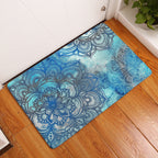 Geometric Flower Printed Floor Mat Door Mat Digital Printed Floor Mat Kitchen Washroom Long Water Absorbent Anti-slip Mat Carpet