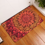 Geometric Flower Printed Floor Mat Door Mat Digital Printed Floor Mat Kitchen Washroom Long Water Absorbent Anti-slip Mat Carpet