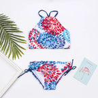 Girls Swimsuit Kids Swimwear Cute Print Kids Bikini Sets Girls Swimsuits Two Piece Bathing Suit Sets 3D Printed Swimwear Ruffle Style Children Swimwear Kids Beach Wear 2-16 Year