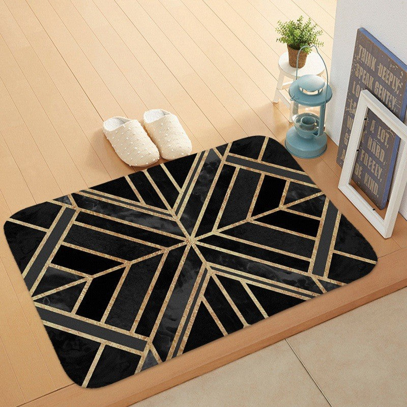 Marble Coral Velvet Door Mat Floor Mat Bathroom Anti-Skid Pi-Mart