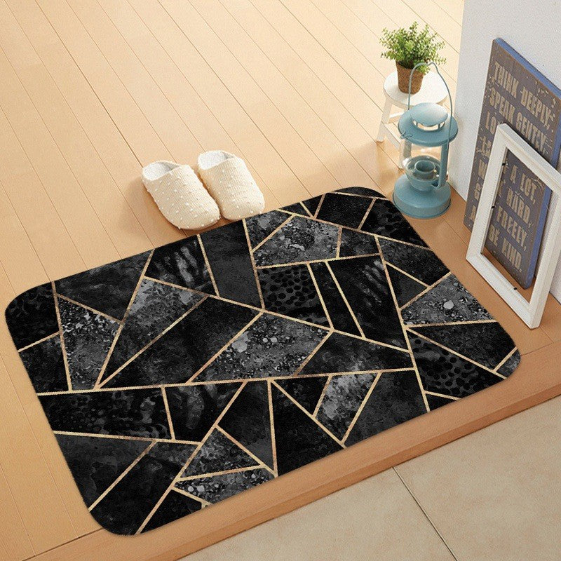 Marble Coral Velvet Door Mat Floor Mat Bathroom Anti-Skid Pi-Mart