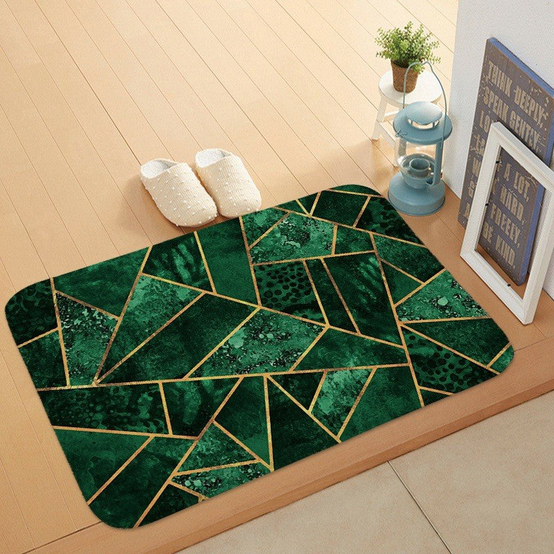 Marble Coral Velvet Door Mat Floor Mat Bathroom Anti-Skid Pi-Mart