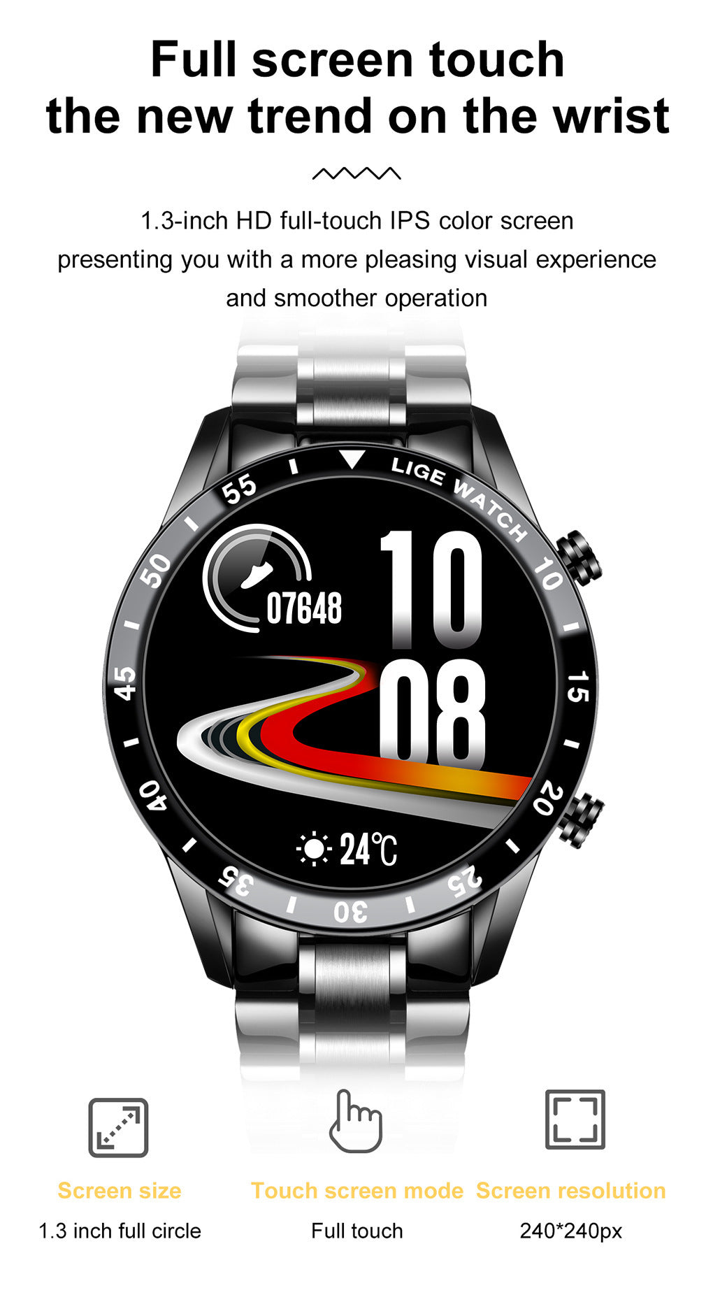 Lige's New Smart Watch Upgrade Smart Wearable Watch Pi-Mart