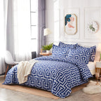 Scandinavian Style Geometric Li Luo 3D Three-piece Duvet Cover Sheet Printing Set