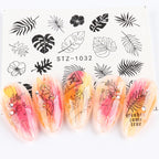 Ins Retro Face Black Line Nail Watermark Sticker French Art Nails Pi-Mart