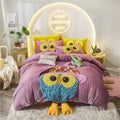 Cute Cartoon Bed Four-piece Children's Crystal Duvet Cover Pi-Mart