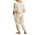 Solid Color One-shoulder Casual Lace-up Women's Suit Pi-Mart