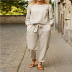 Solid Color One-shoulder Casual Lace-up Women's Suit Pi-Mart