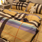 Cartoon Brushed Washed Cotton Net Red Bed Sheet Duvet Cover Pi-Mart