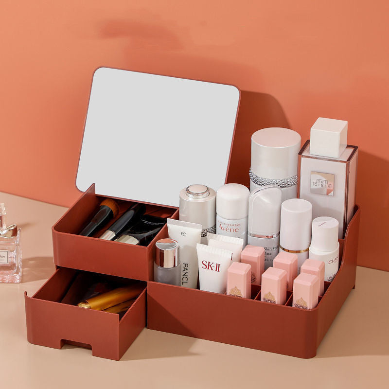 Dressing Table Organizes Mask Lipstick Makeup Brush Drawer Rack Pi-Mart