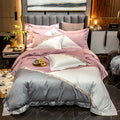 Contrasting Color Stitching Duvet Cover Cotton Double Bed Supplies Pi-Mart