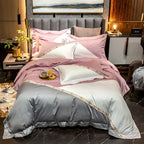 Contrasting Color Stitching Duvet Cover Cotton Double Bed Supplies Pi-Mart