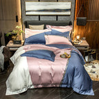Contrasting Color Stitching Duvet Cover Cotton Double Bed Supplies Pi-Mart