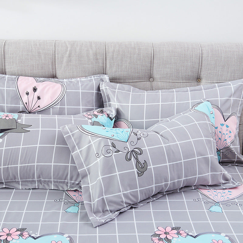 Brushed Printed Cartoon Single With Duvet Cover Bedding Pi-Mart