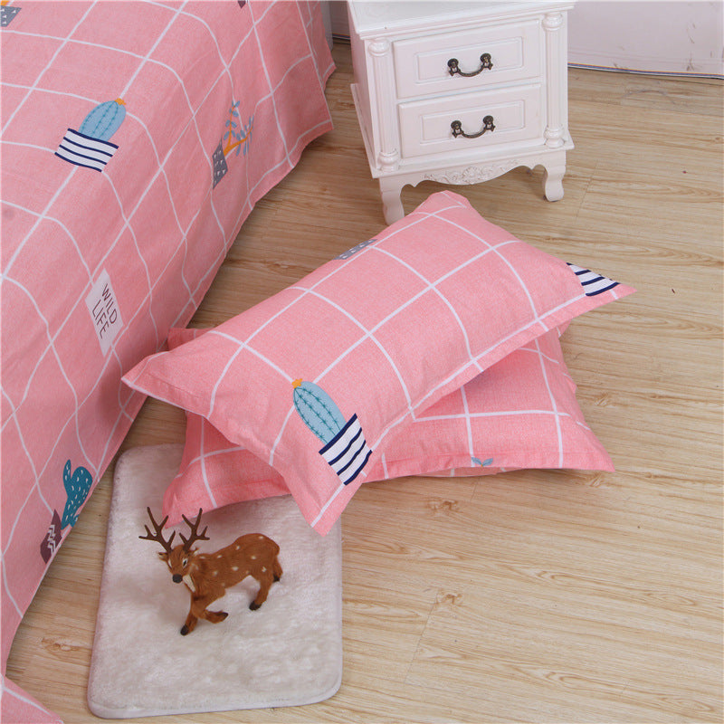 Brushed Printed Cartoon Single With Duvet Cover Bedding Pi-Mart