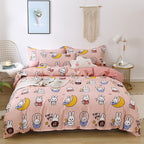 Brushed Four-piece Bed Sheet Duvet Cover Student Pi-Mart