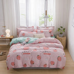 Brushed Four-piece Bed Sheet Duvet Cover Student Pi-Mart