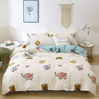 Brushed Four-piece Bed Sheet Duvet Cover Student Pi-Mart