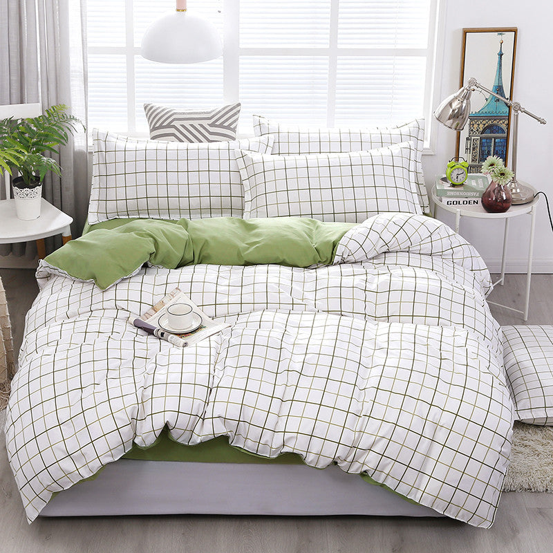 Brushed Four-piece Bed Sheet Duvet Cover Student Pi-Mart