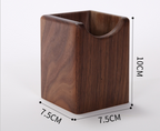 Bamboo Pen Pencil Holder Makeup Brush Storage Office Stationery Organizer Square Container