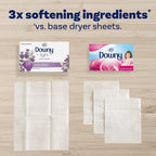 Downy Light Mega Dryer Sheets, White Lavender, 80 Count