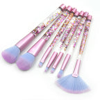 DIY Transparent Liquid Quicksand Handle Makeup Brush