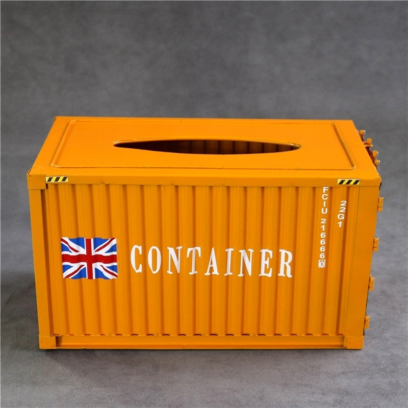 Container Style Wrought Iron Tissue Box Retro Pumping Box