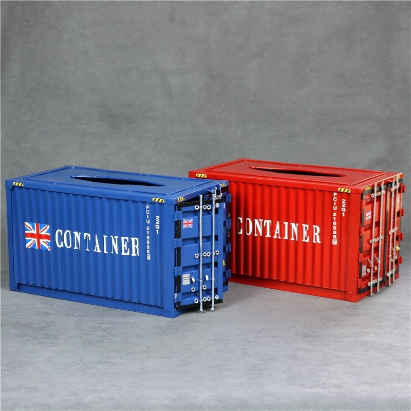 Container Style Wrought Iron Tissue Box Retro Pumping Box