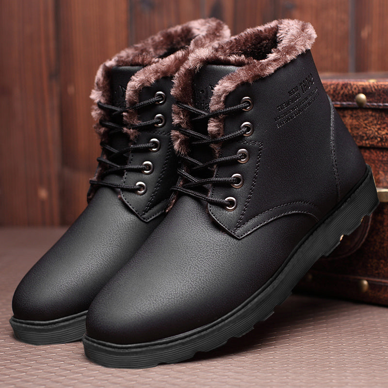 Men's Shoes Winter Plus Velvet Cotton Shoes Men's Daily Casual Shoes Pi-Mart