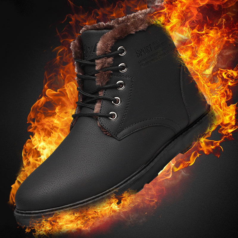 Men's Shoes Winter Plus Velvet Cotton Shoes Men's Daily Casual Shoes Pi-Mart