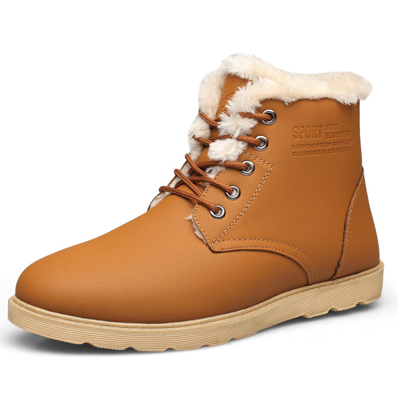 Men's Shoes Winter Plus Velvet Cotton Shoes Men's Daily Casual Shoes Pi-Mart