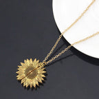 You Are My Sunshine Sunflower Necklace Women Men Pi-Mart