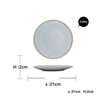 Household Dinner Plate, Flat Plate, Bowl And Plate Set Pi-Mart