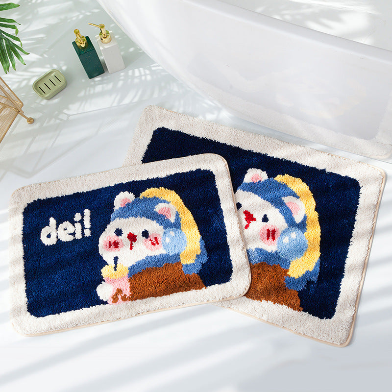 Floor Mat, Bathroom, Bedroom, Non-slip Absorbent Foot Mat Pi-Mart