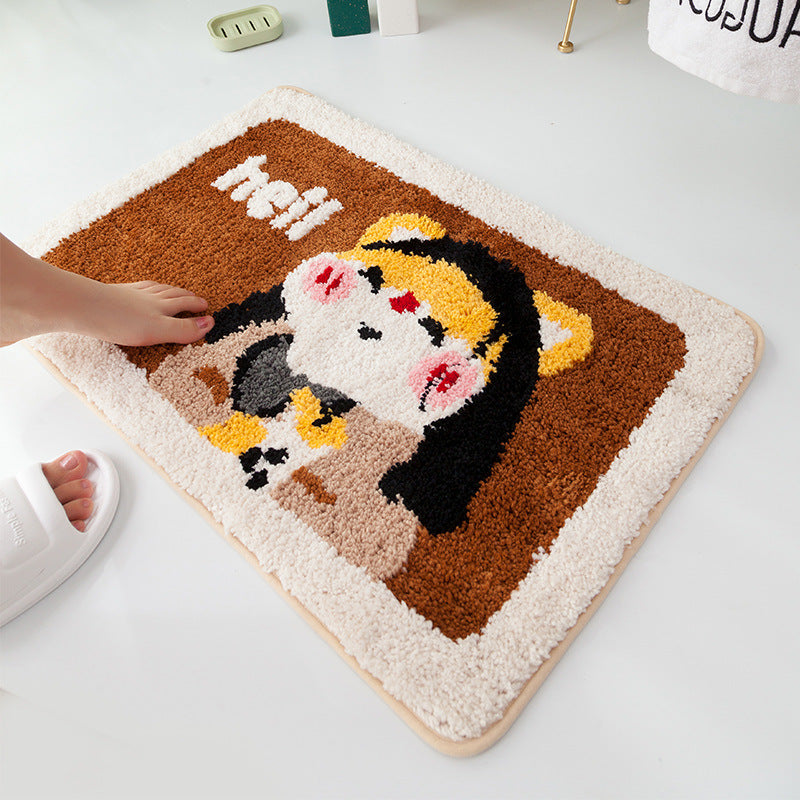 Floor Mat, Bathroom, Bedroom, Non-slip Absorbent Foot Mat Pi-Mart