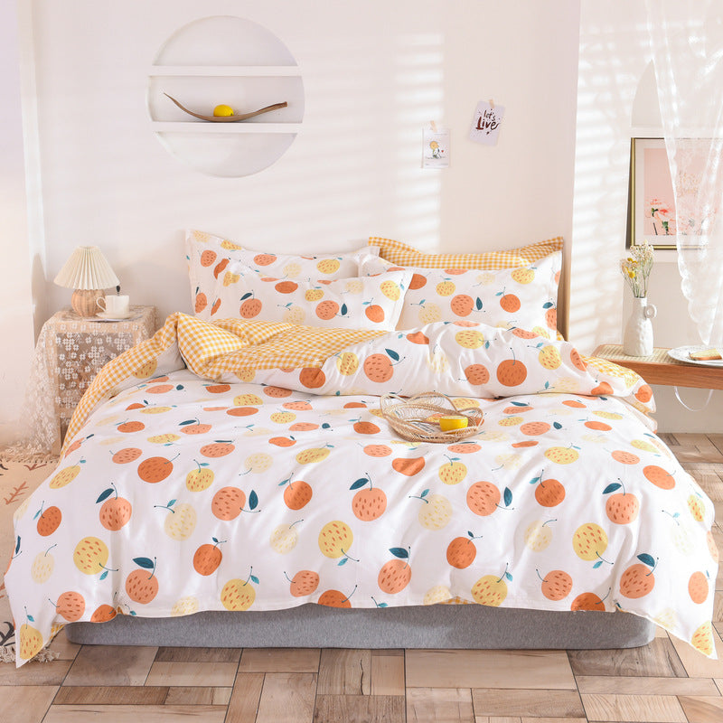 Student Dormitory Three-Piece Duvet Cover, Bed Linen And Bedding Pi-Mart
