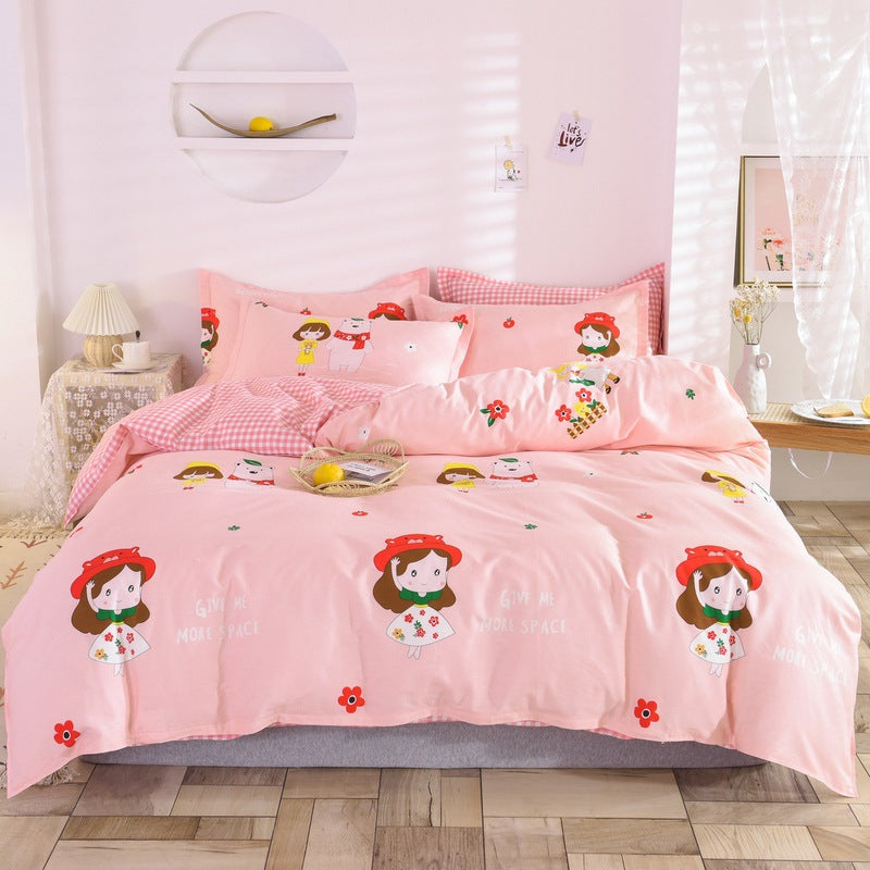 Student Dormitory Three-Piece Duvet Cover, Bed Linen And Bedding Pi-Mart