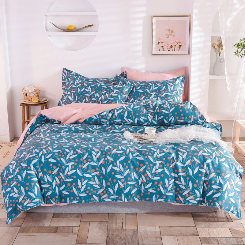Student Dormitory Three-Piece Duvet Cover, Bed Linen And Bedding Pi-Mart