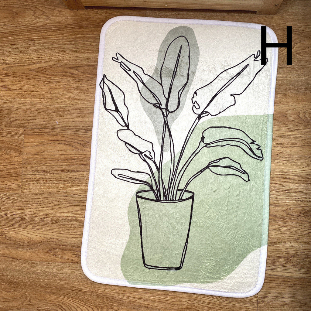 Cute Padded Floor Mat Door Mat Carpet Bathroom Absorbent Non-slip Foot Mat Pi-Mart