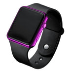 Square Electroplated LED Digital Watch Pi-Mart