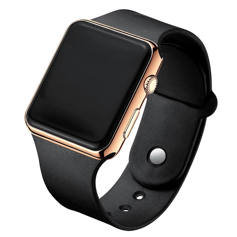 Square Electroplated LED Digital Watch Pi-Mart