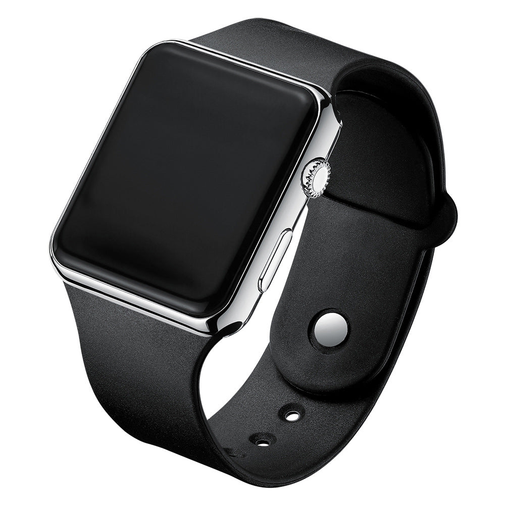 Square Electroplated LED Digital Watch Pi-Mart