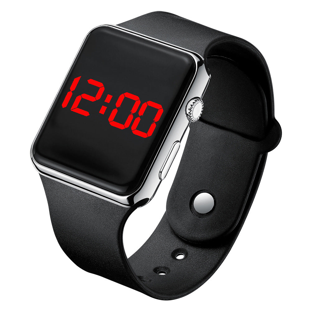 Square Electroplated LED Digital Watch Pi-Mart