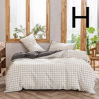Washed Cotton Four-piece Set, Simple Bedding, Home Textile Cotton Quilt Cover, Bed Sheet Pi-Mart