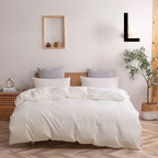 Washed Cotton Four-piece Set, Simple Bedding, Home Textile Cotton Quilt Cover, Bed Sheet Pi-Mart