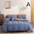 Washed Cotton Four-piece Set, Simple Bedding, Home Textile Cotton Quilt Cover, Bed Sheet Pi-Mart